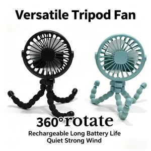 3 Speed Adjustable Tripod Fan for Camping or Whatever